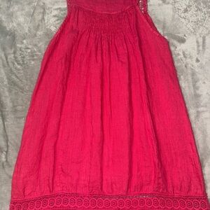 Pink Linen Dress/Cover up